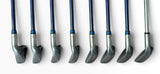 Callaway X20 Iron Set 4-PW, SW +1/2" Apollo Blue Steel Stiff Flex Shafts Tacki Mac Grips