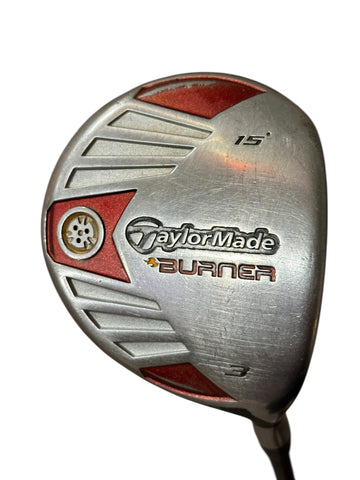 TaylorMade Burner 15° 3 Wood REAX 50g Regular Flex Shaft GP CP2 Pro Grip