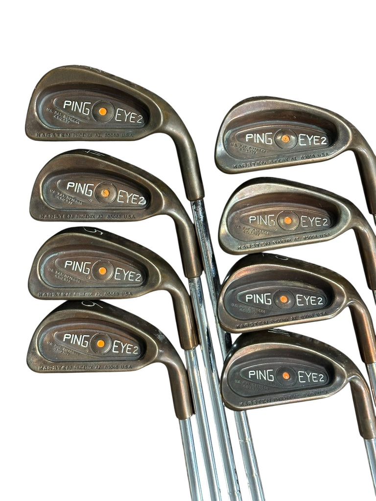 Ping Eye 2 Orange Dot BeCu Irons 3-PW ZZ Lite Stiff Flex Shafts Ping Grips