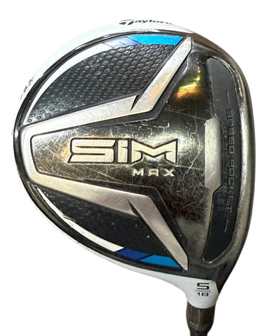 TaylorMade Sim Max 18° 5 Wood Ventus FW5 R Flex Shaft Lamkin Crossline Grip