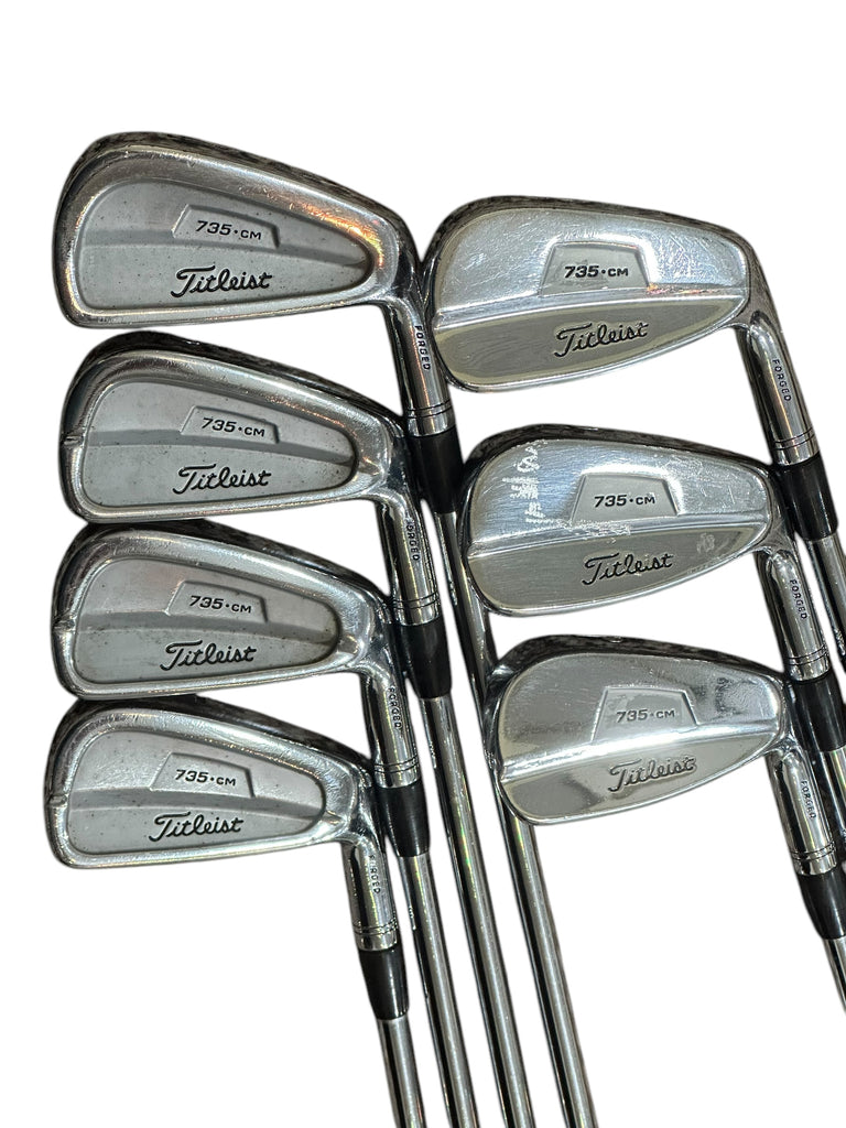 Titleist 735•CM Iron Set 4-PW Rifle 5.5 R Flex Shafts GP Tour Velvet Grips