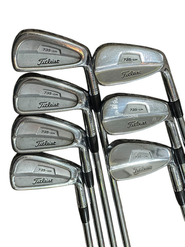 Titleist 735•CM Iron Set 4-PW Rifle 5.5 R Flex Shafts GP Tour Velvet Grips