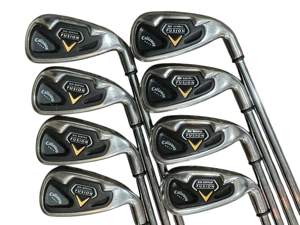 Callaway Big Bertha Fusion Irons 3-PW Nippon Uniflex Shafts Callaway Grips