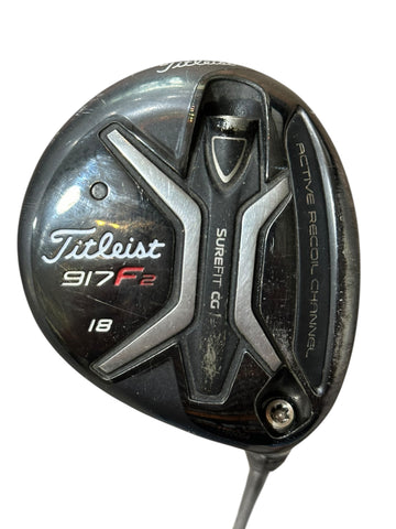 Titleist 917F2 18° 5 Wood Hzrdus 55g 5.5 R Flex Shaft Winn Dri•Tac Grip