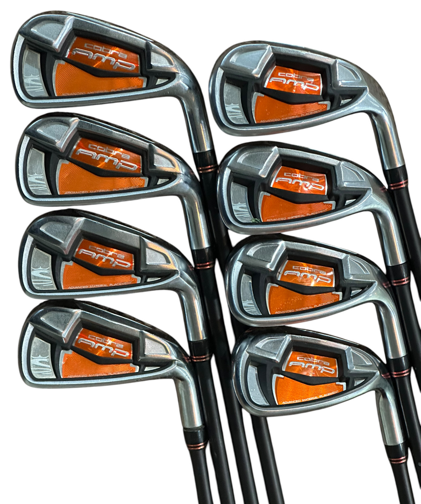 Cobra Amp Iron Set 4-GW Amp Stiff Flex Shaft Lamkin REL Grips