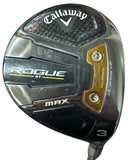 Callaway Rogue Max 15° 3 Wood Tensei AV 65g R Flex Shaft GP Tour Velvet Grip