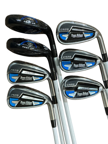 Tour Edge Hot Launch C522 Irons 5-6H 6-PW Fubuki ML Series 55g R Flex Shafts