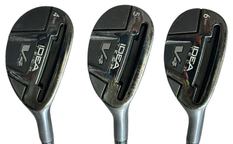 Adams Idea Tech V4 Hybrid Iron Set 4, 5, 6 Idea V4 R Flex Shafts Adams Grips