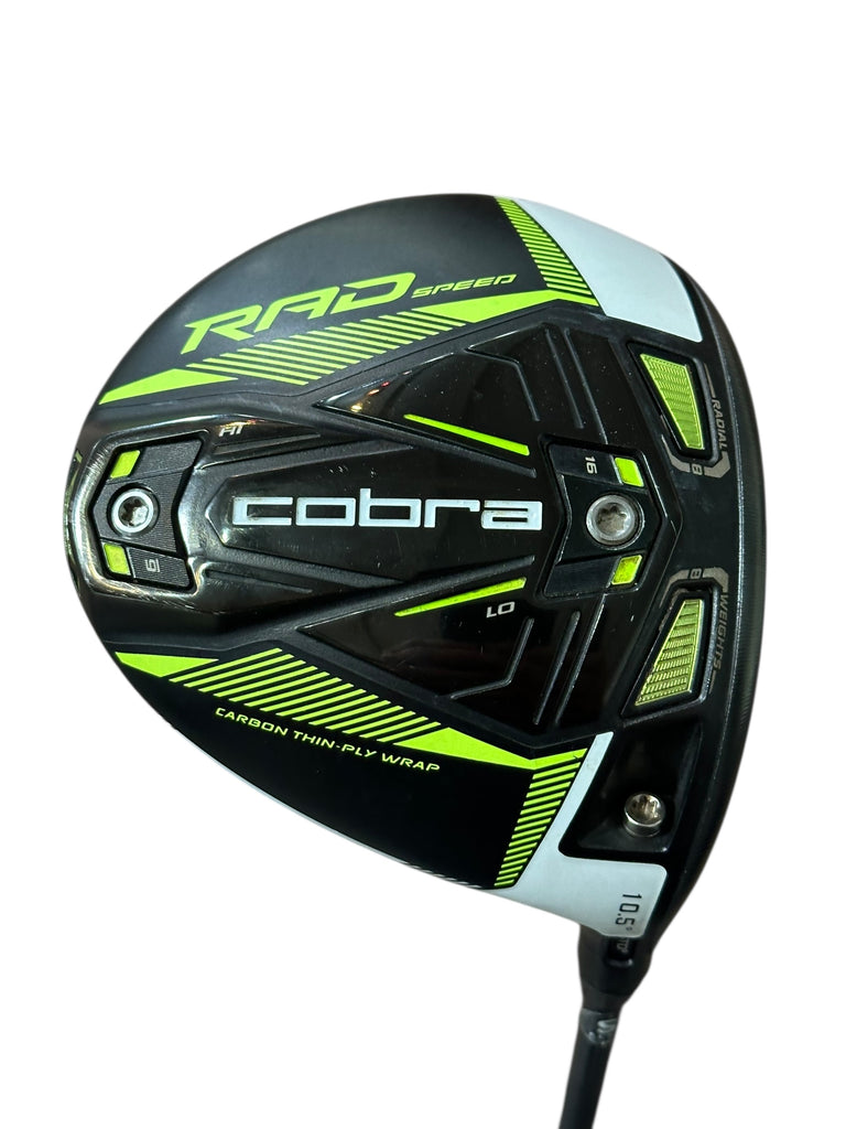 Cobra Rad Speed Turbo Yellow 10.5° Driver Hzrdus Smoke 6.0 S Flex Shaft