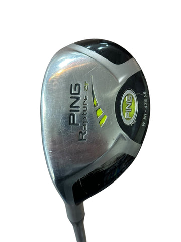 Ping LH Rapture 21° Hybrid TFC909H R Flex Shaft Golf Pride CP2 Wrap Grip