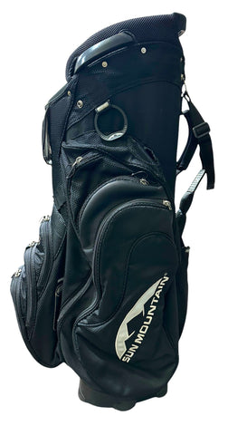 Sun Mountain C-130 Cart Bag 14-Way Divider Strap Handles Rain Hood Black