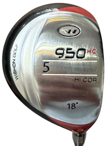 Wishon Golf 950 HC 18° 5 Wood S2S Red S Flex Shaft Winn Master Wrap Grip