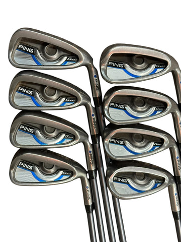 Ping G Max Blue Dot Irons 5-SW +1" CFS 65g Sr Flex Shafts GP CP2 Wrap Grips