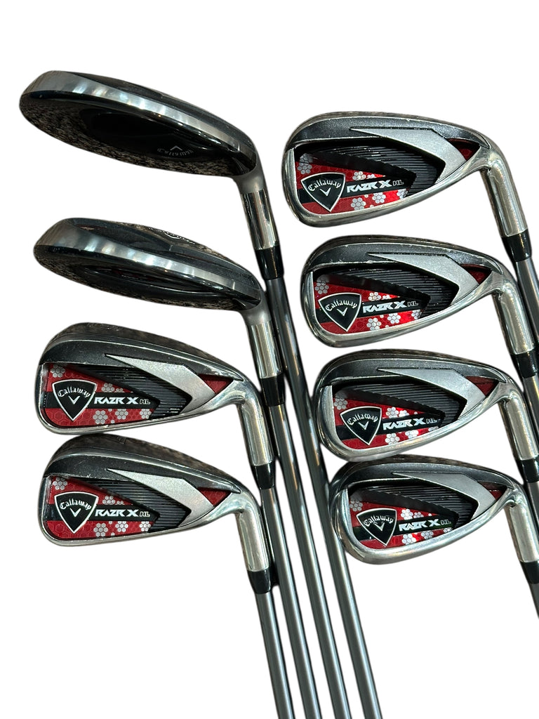 Callaway RAZR X-HL Irons 4-5H 6-SW Irons +1/2" CW 50g Women's Flex Shafts