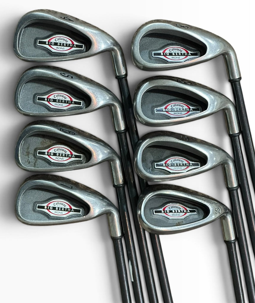 Callaway Big Bertha Irons 4-10, PW RCH75 Regular Flex Shafts Callaway Grips
