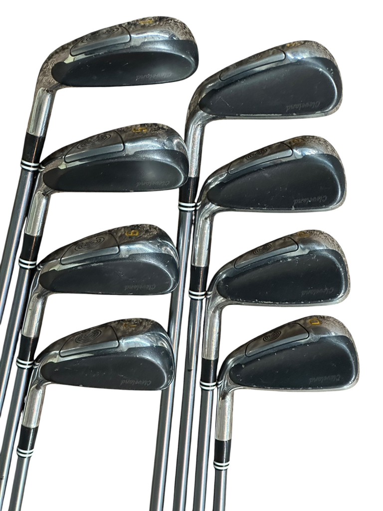 Cleveland LH Hi Bore Hybrid Irons 4-D Hi Bore 78g R Flex Shafts Tour Wrap Grips