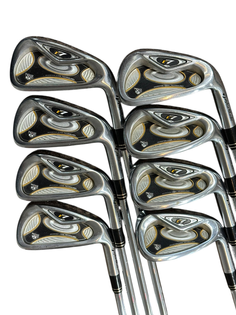 TaylorMade R7 TP Iron Set 3-PW DG S300 S Flex Shafts GP Tour Velvet Grips