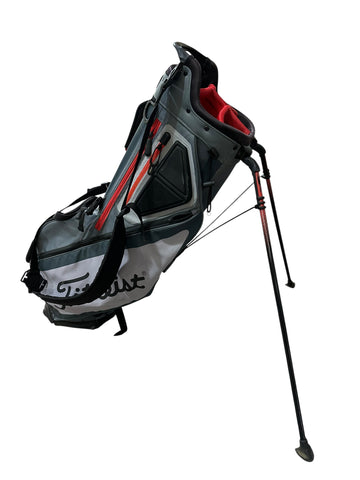 Titleist Stand Bag 5-Way Divider 5 Pockets Shoulder Harness Carry Handle Grey