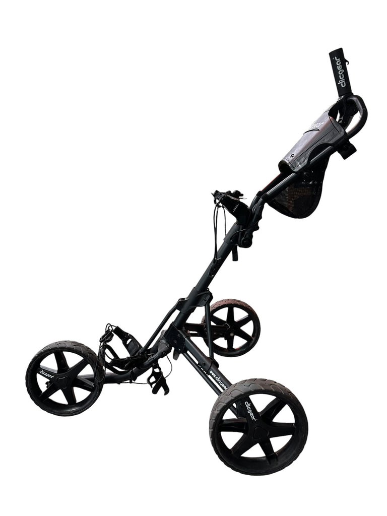Clic Gear 3 Wheel Golf Push/Pull Cart Wheel Brake Cup Holders Scorecard Compartment