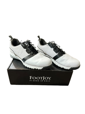 Foot Joy Contour Fit Men's 10.5 Medium Golf Shoes White/Black