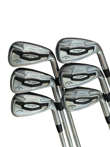 Callaway Apex Pro Irons 6-AW Project X 6.0 S Flex Shafts Lamkin UTX Grips