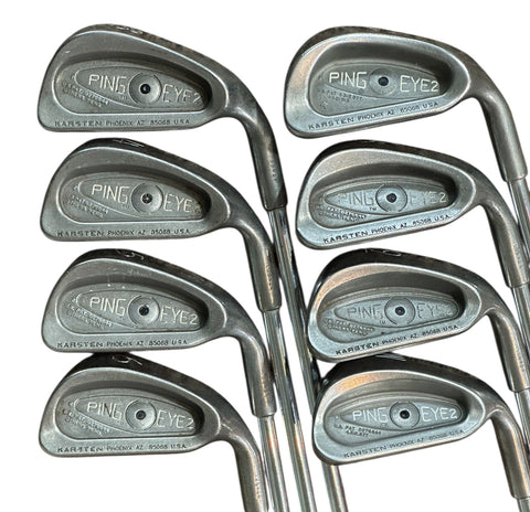 Ping Eye 2 Black Dot Iron Set 3-PW ZZ Lite Stiff Flex Shafts Ping Grips