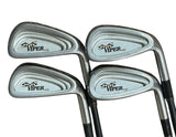 Snake Eyes Viper MS Irons 6-9 Apache PM 40+ Stiff Flex Shafts La Jolla Grips