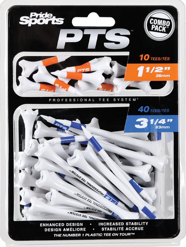 Pride PTS Performance Plastic Tees Combo Pack 40, 3-1/4" & 10, 1-1/2"