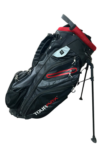 Tour Max Stand Bag 14-Way Divider 6 Pockets Harness Handle Rain Hood