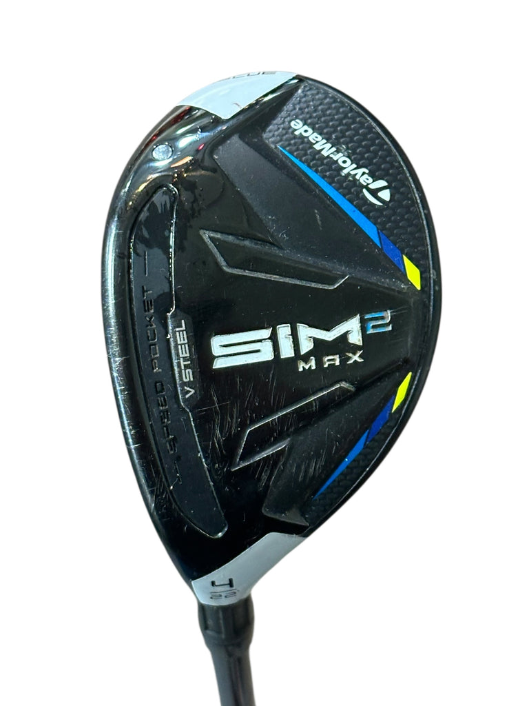 TaylorMade LH Sim2 Max 22° 4 Hybrid Ventus 7 S Flex Shaft Lamkin Crossline Grip