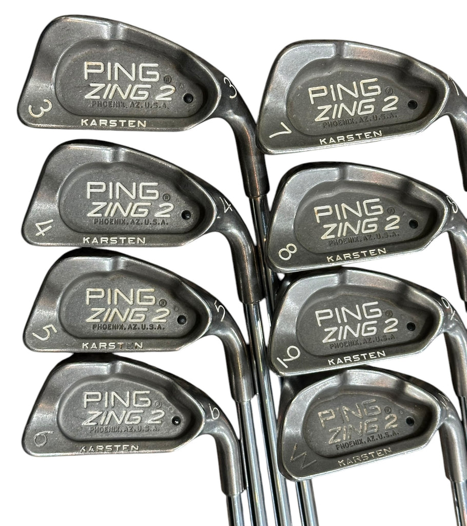 Ping Zing 2 Black Dot Iron Set 3-W Karsten S Flex Shafts Champkey Grips