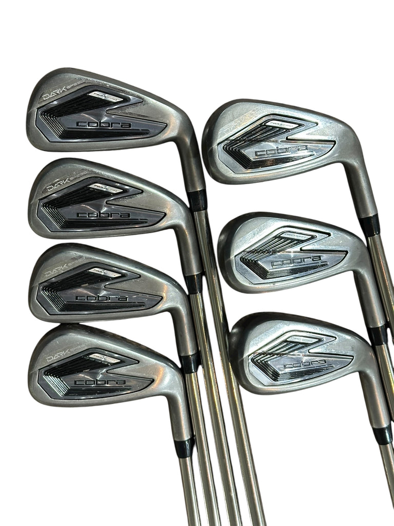 Cobra Dark Speed Irons 5-GW Recoil ESX F3 R Flex Shafts GP Tour Wrap Grips