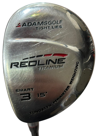 Adams LH Tight Lies Redline 15° 3 Wood Fujikura G75 R Flex Shaft Adams Grip
