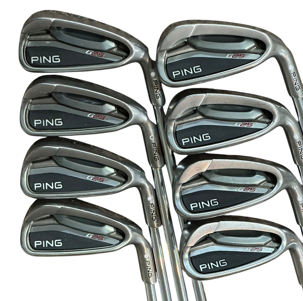 Ping G25 White Dot Iron Set 3-PW CFS S Flex Shafts Calong CL-1 Grips