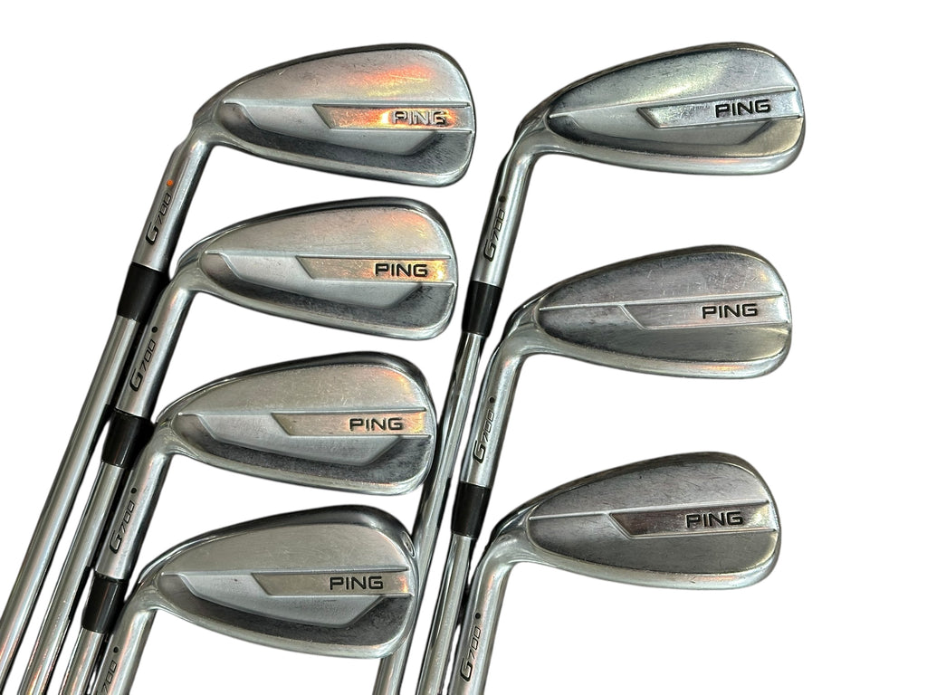 Ping LH G700 Orange Dot Irons 5-AW +1/2" NS PRO S Flex Shafts Tour Velvet Grips