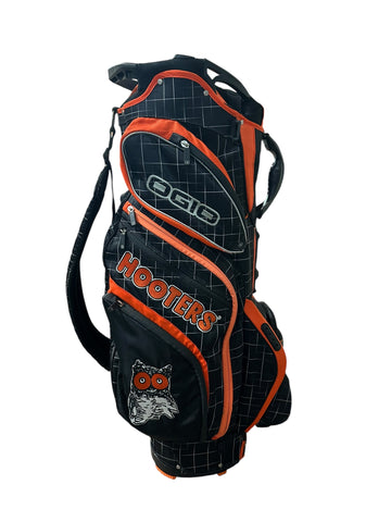 Ogio Cart Bag 14-Way Divider 9 Pockets Strap Handle Black/Orange