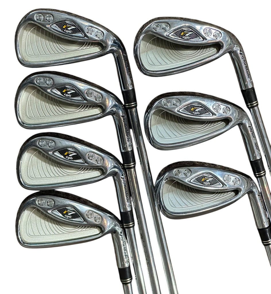 TaylorMade R7 CGB Iron Set 4-PW +1" R7 T-Step S Flex Shafts Tour Wrap Grips