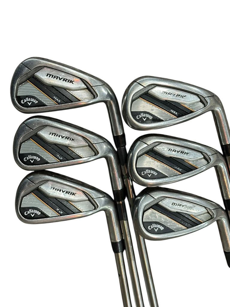 Callaway Mavrik Max Irons 5-PW +1/2" Recoil ESX F2 Sr Flex Shafts MCC Grips