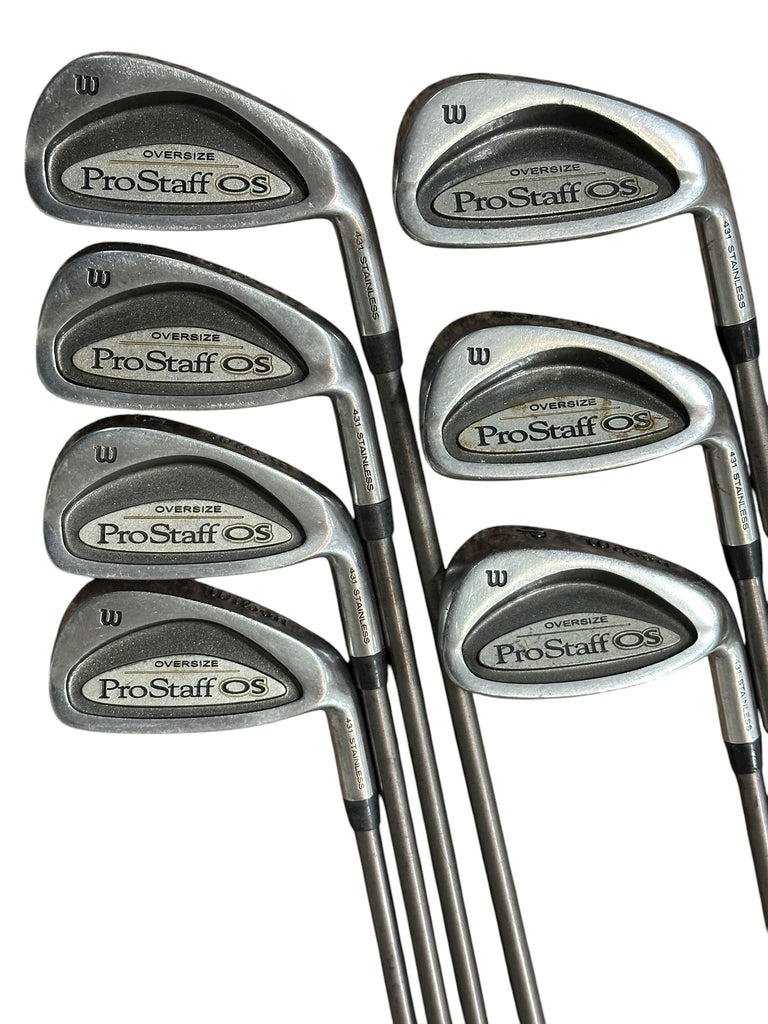 Wilson Pro Staff OS Irons 3-PW +1/2" (NO 7 Iron) Pro Staff OS R Flex Shafts