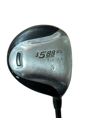 S 588XL Ti Steel 3 Wood Pro Custom R Flex Shaft Lamkin Crossline Grip