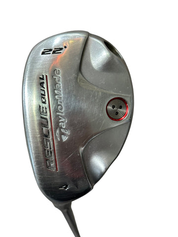 TaylorMade LH Rescue Dual 22° 4 Hybrid TM Hybrid 65 R Flex Shaft Crossline Grip