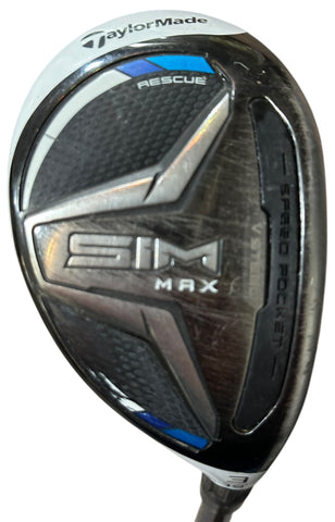 TaylorMade Sim Max Rescue 19° 3 Hybrid Ventus 7 Stiff Flex Shaft Golf Pride MCC Grip