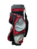 Oryx Cart Bag 8-Way Divider 8 Pockets Strap Handle Red/Grey