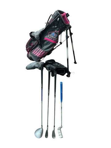 US Kids Golf 45" Golf Set Kids Flex Driver w/HC, 7, PW, Putter, Bag
