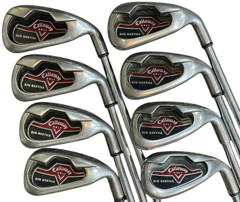Callaway 2006 Big Bertha Iron Set 3-PW BB Uniflex Flex Shafts GP MCC Grips