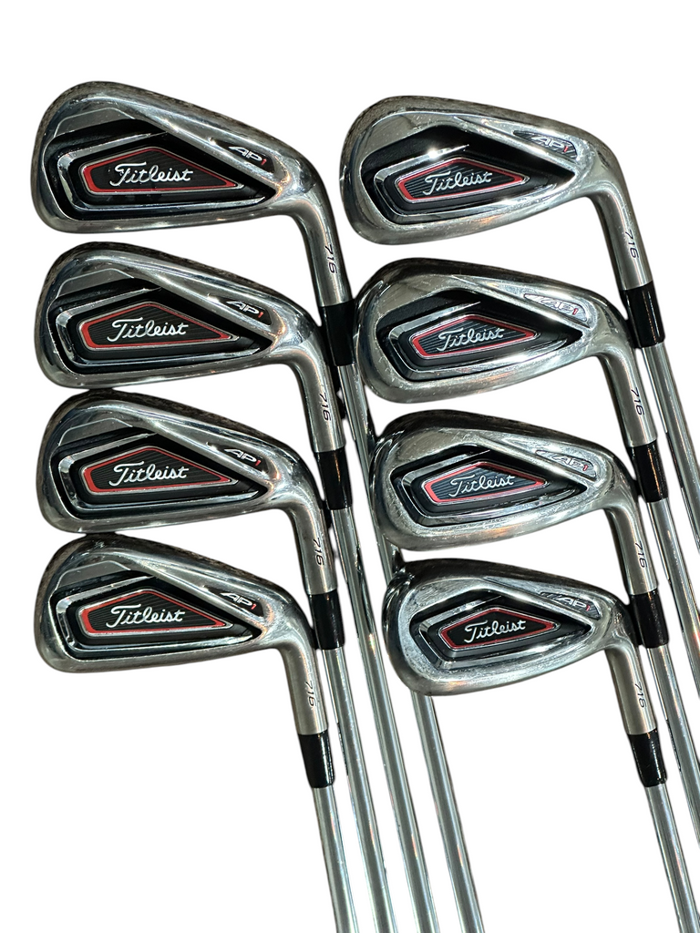 Titleist 716 AP1 Iron Set 4-AW XP90 R300 R Flex Shafts GP Tour Velvet Grips