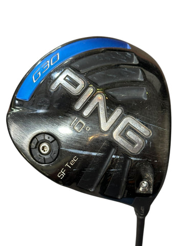 Ping G30 SF Tec 10° Driver Project X 6.0 Stiff Flex Shaft Lamkin Crossline Grip