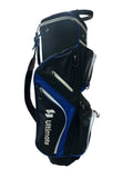 Ultimate Cart Bag 14-Way Divider 8 Pockets Strap Handle Rain Hood Black/Blue