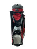 Oryx Cart Bag 8-Way Divider 8 Pockets Strap Handle Red/Grey