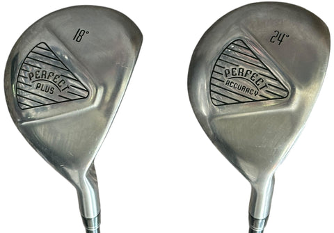 18° 24° Perfect Club Woods Perfect Plus Stiff Flex Shafts Perfect/Lamkin Grips